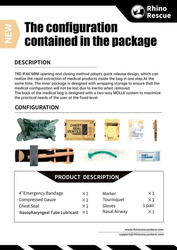 Mini First Aid Kit IFAK Tactical Rapid Deploy