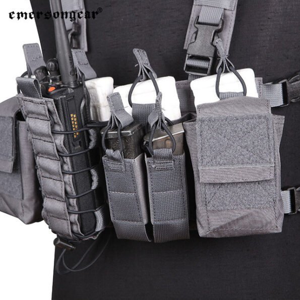 Molle Chest rig tactical chest rig emersongear military airsoft hunting outdoors walkie pouch