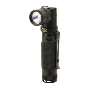 Adjustable beam EDC flashlight rotating head example
