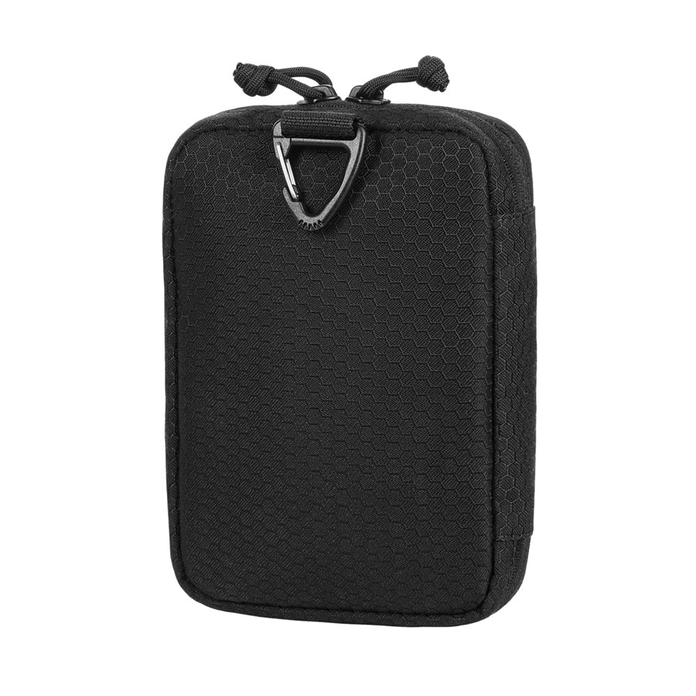 edc-pocket-hex-elite-black-back EDC Pocket HEX Elite black organizer rear view with attachment hook