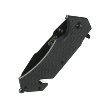 Tactical EDC folding knife glass breaker feature