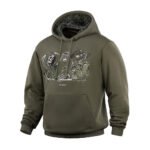 Side view hoodie time ranger green