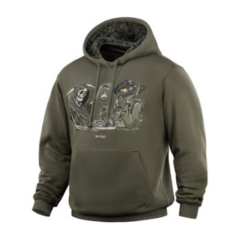 Side view hoodie time ranger green
