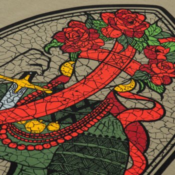 Motanka graphic t-shirt print detail MagnaColours inks