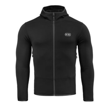 Polartec fleece sweatshirt shadow black front view