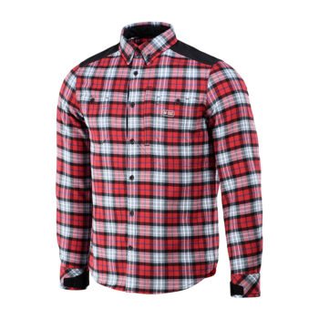 Red tactical cotton shirt side view