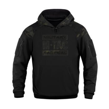 Tactical hoodie combat black edition front view